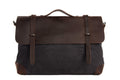Handmade Canvas Leather Messenger Bag Laptop Shoulder Bag Briefcase 6896