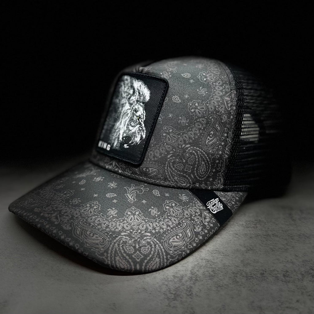 King Black Paisley - Trucker Snapback Hat