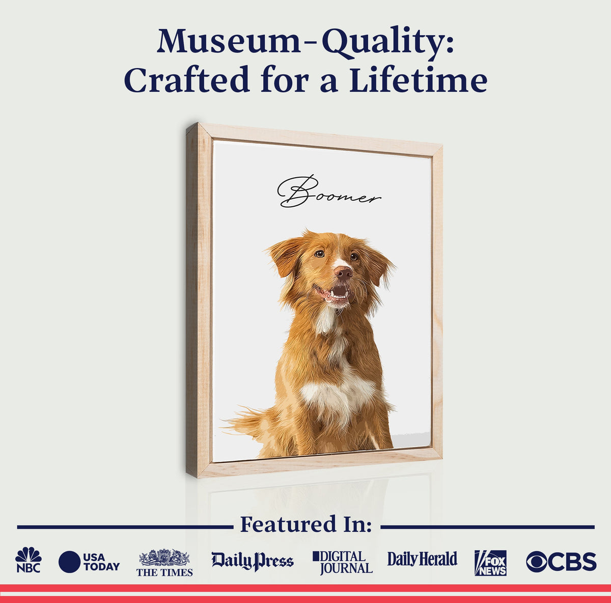 Custom Pet Memorial Portrait Watercolor Sign