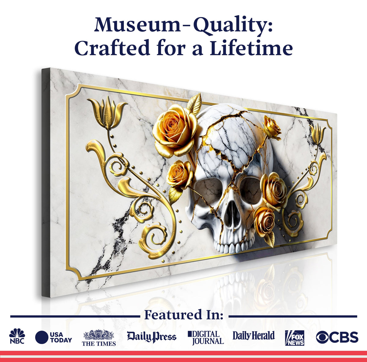 Rose and Skull Wall Art