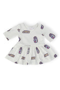 SALE JMU White Duke Dog 3/4 Sleeve Twirl Bodysuit