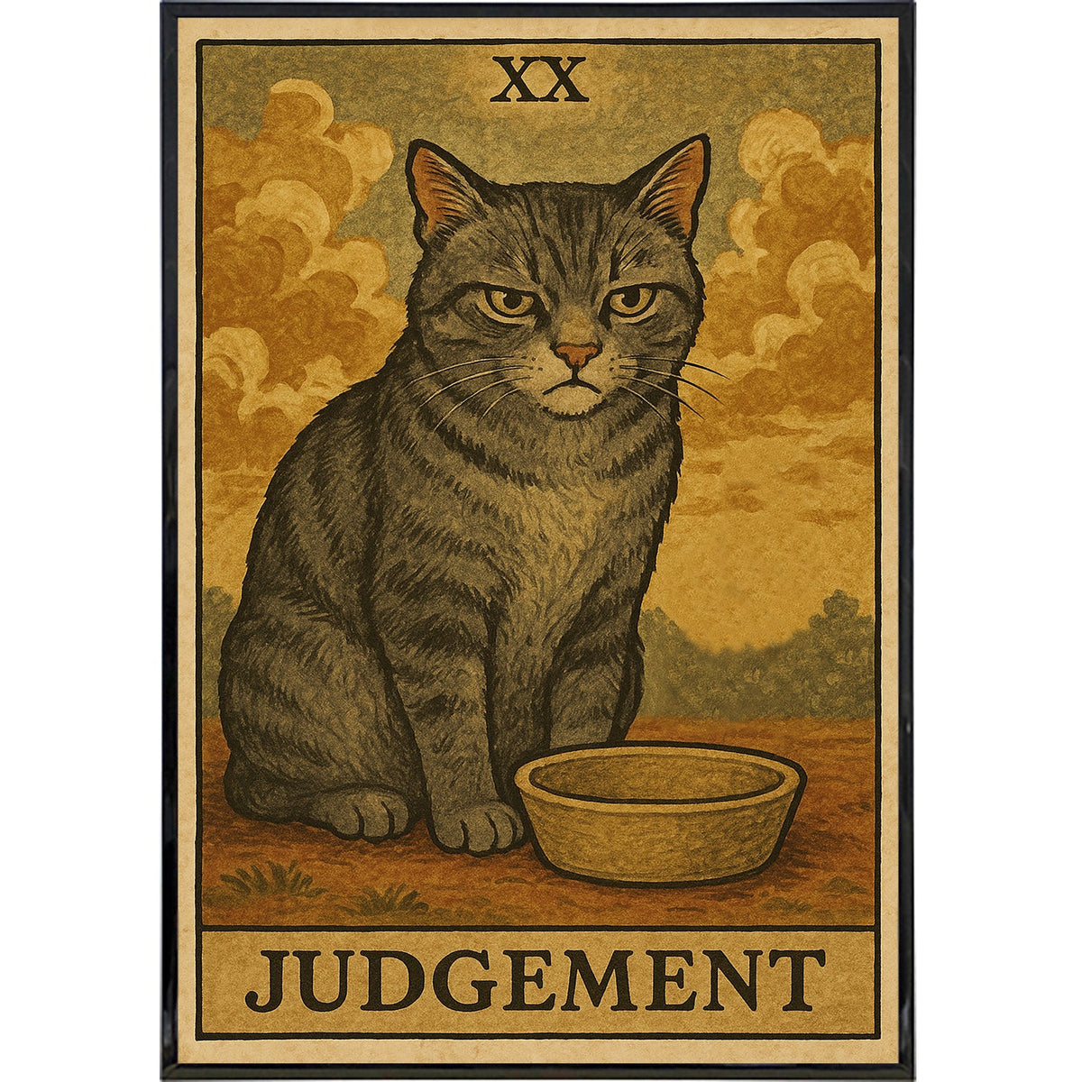 Judgement Cat Tarot Original Poster Print