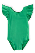 Kelly Green S/S Flutter Sleeve Leotard