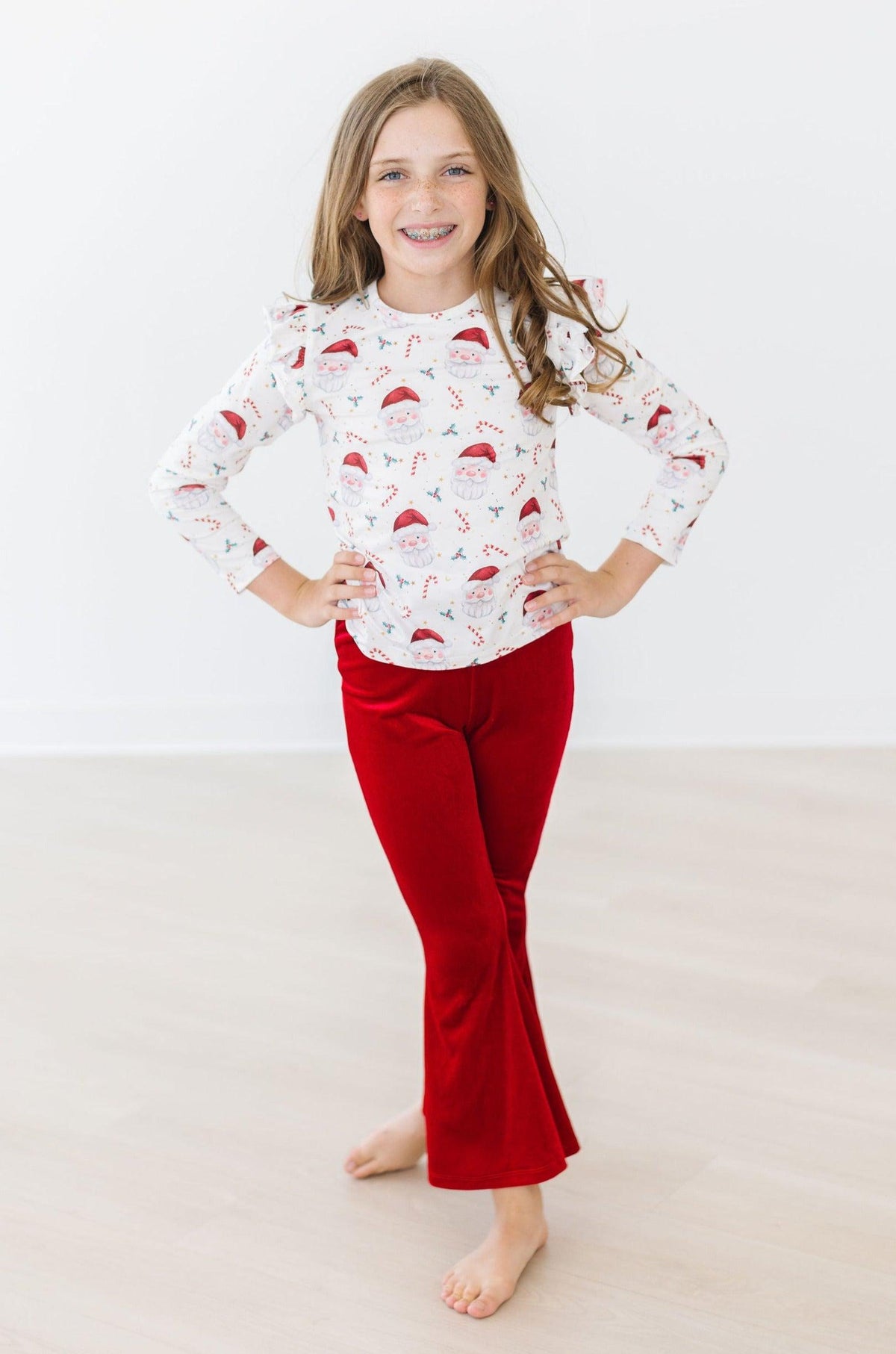 Mistletoe Magic L/S Ruffle Tee