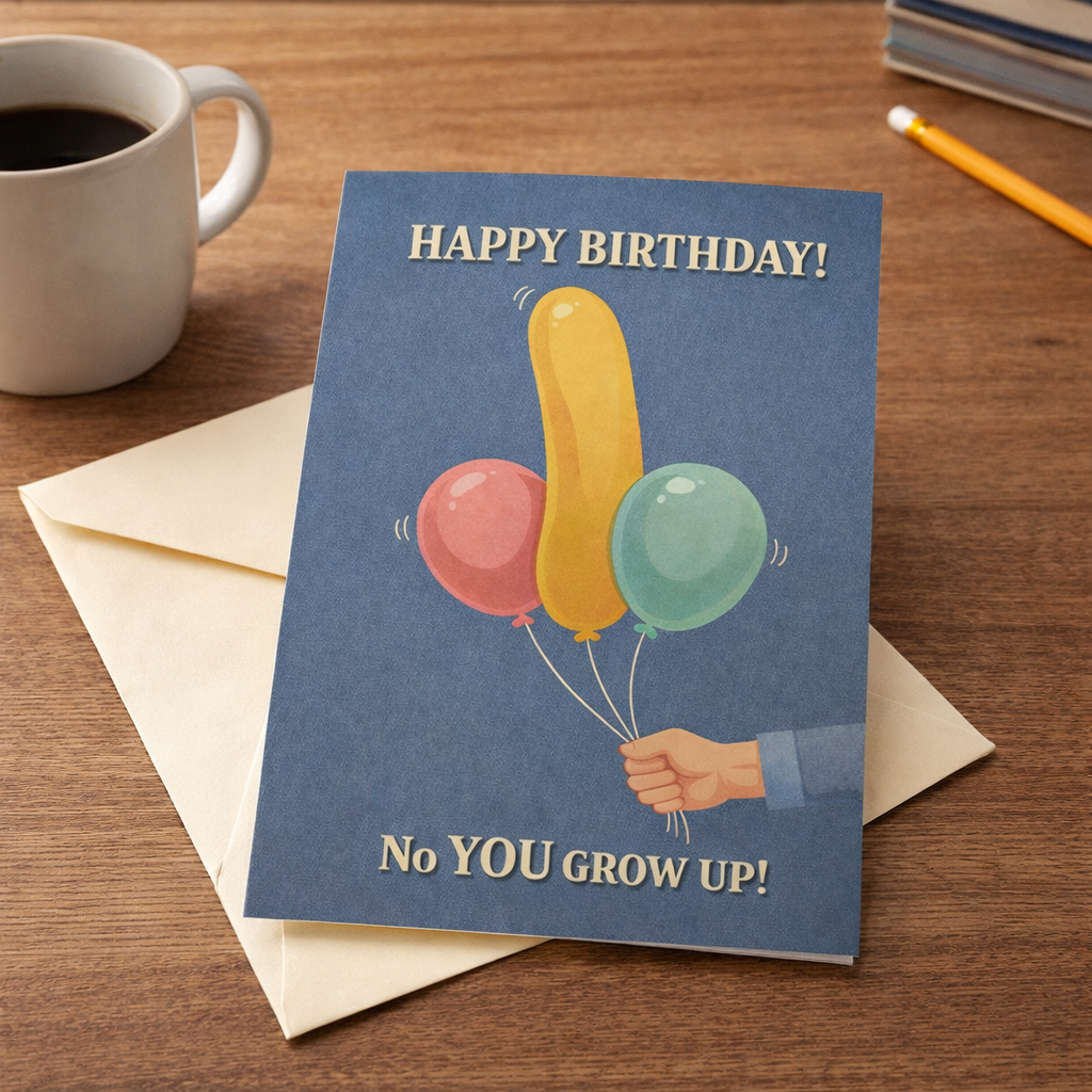 No You Grow Up Birthday Card