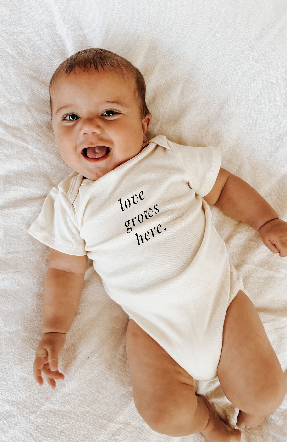 Love Grows Here Organic Cotton Baby Bodysuit