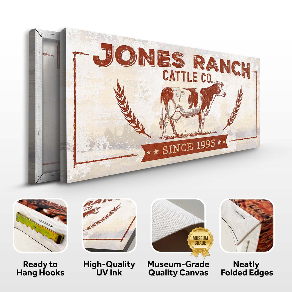 Ranch Cattle Co Rustic Sign