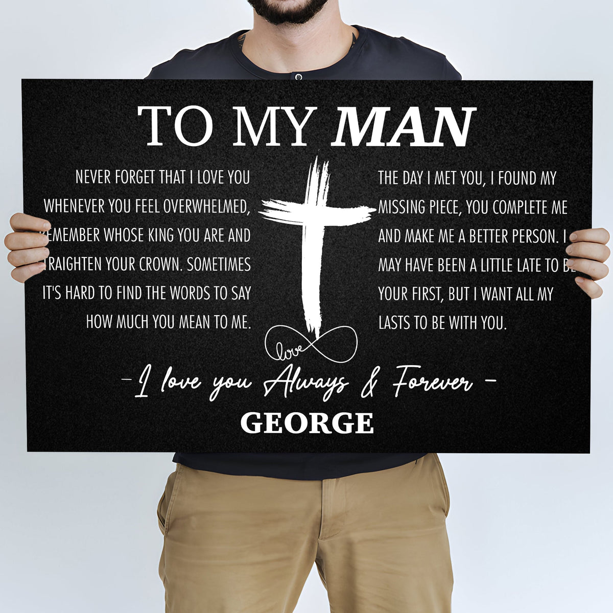 To My Man Father's Day Gift Sign