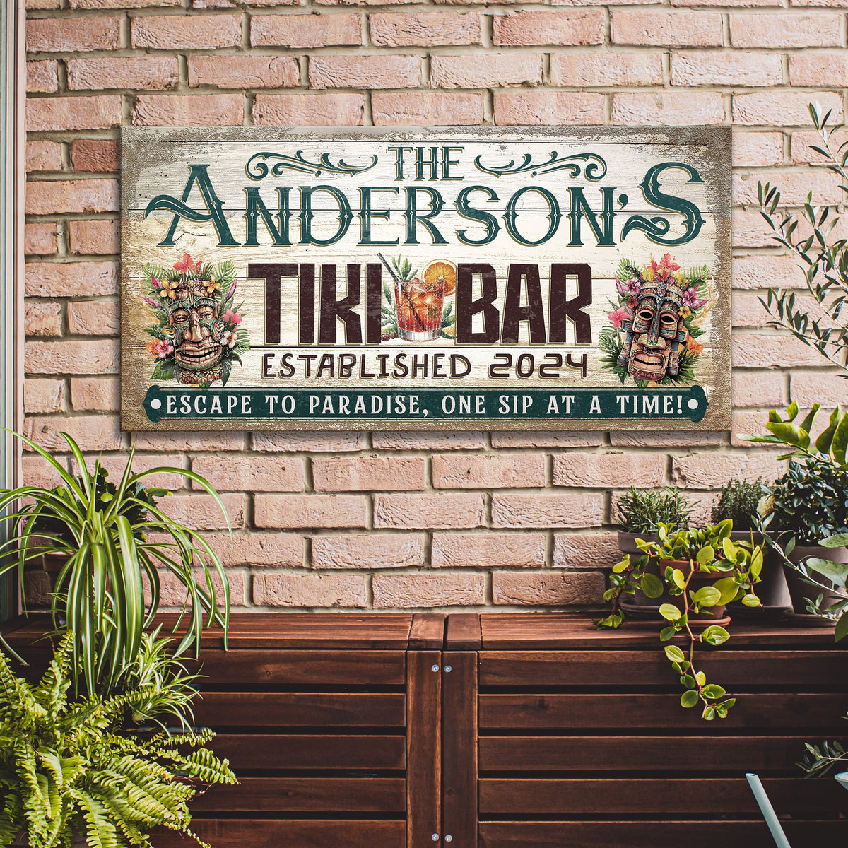 Personalized Tiki Bar Sign III