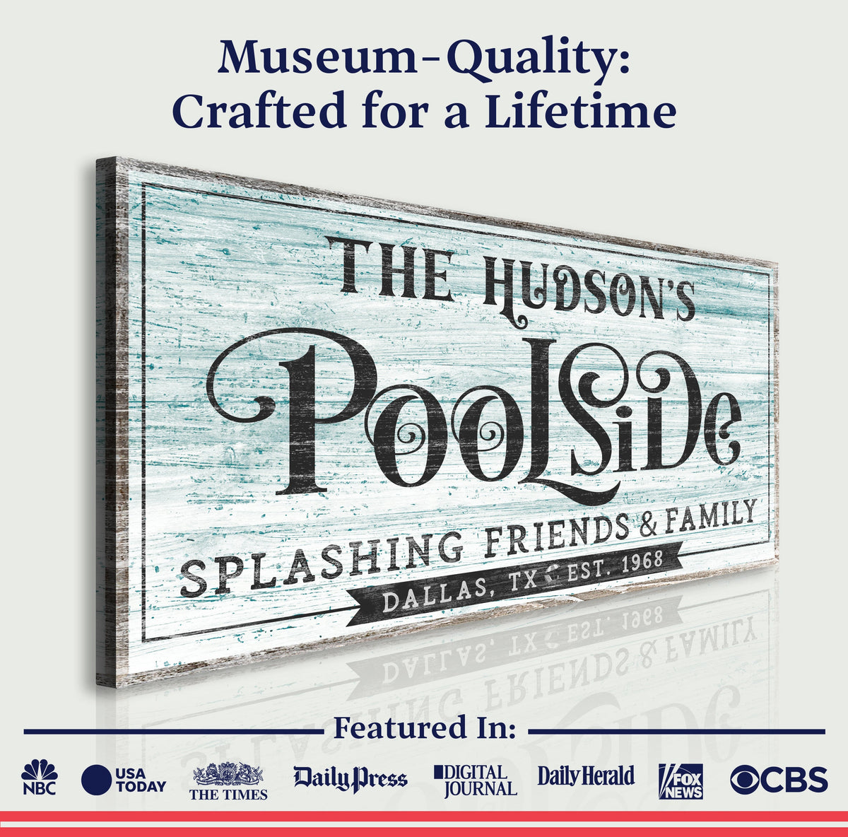 Personalized Poolside Sign