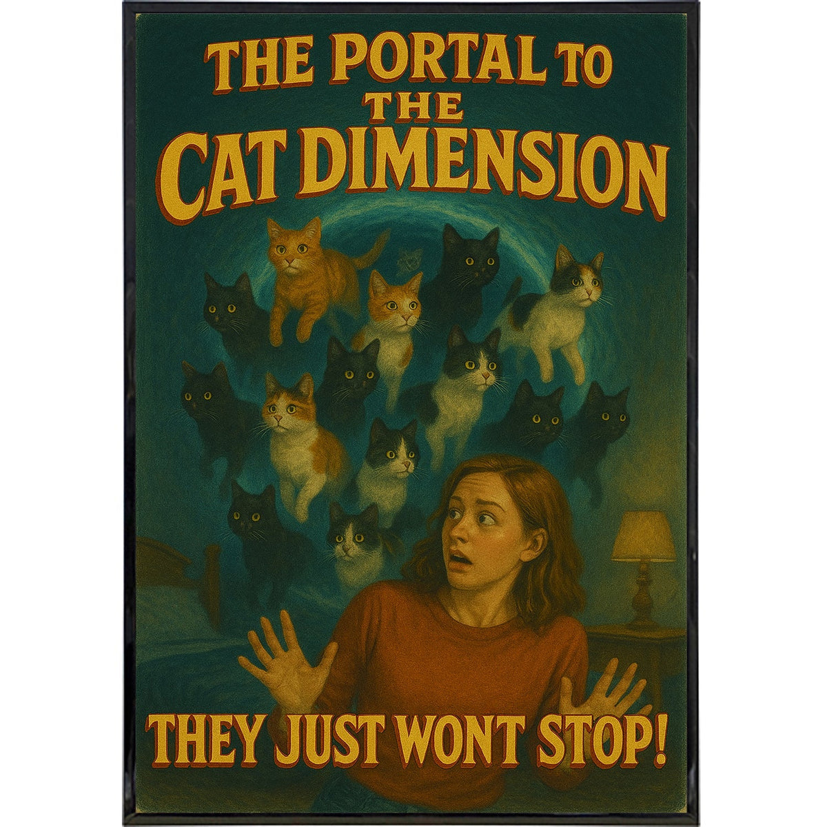 Portal to the Cat Dimension Poster Print