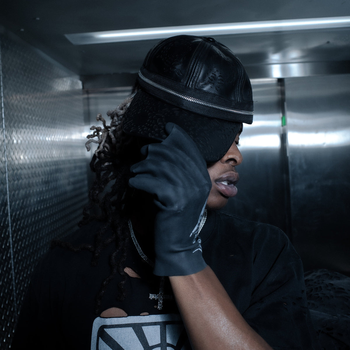 BL BURNEDWEB LEATHER 360° ZIPPER CAP