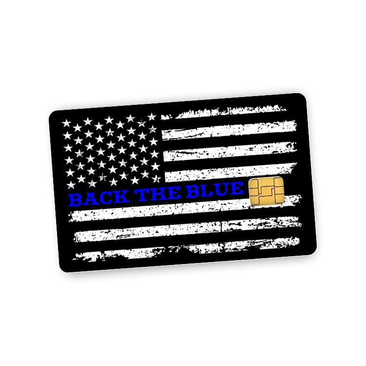 Back the Blue Flag Credit Card Skin Decal