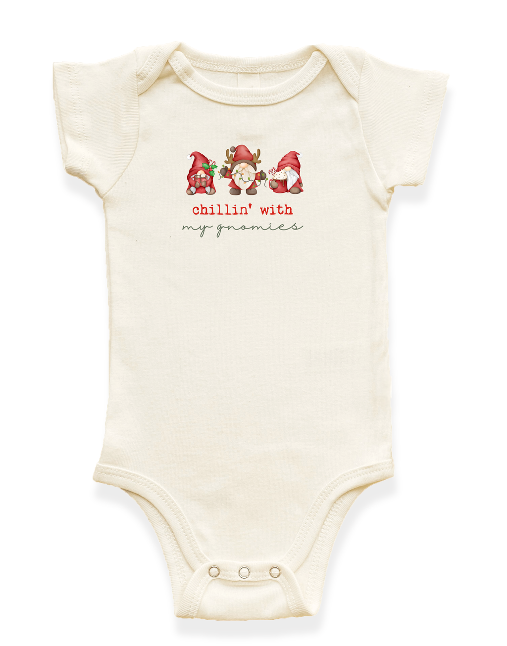 Chillin' With My Gnomies Organic Baby Bodysuit