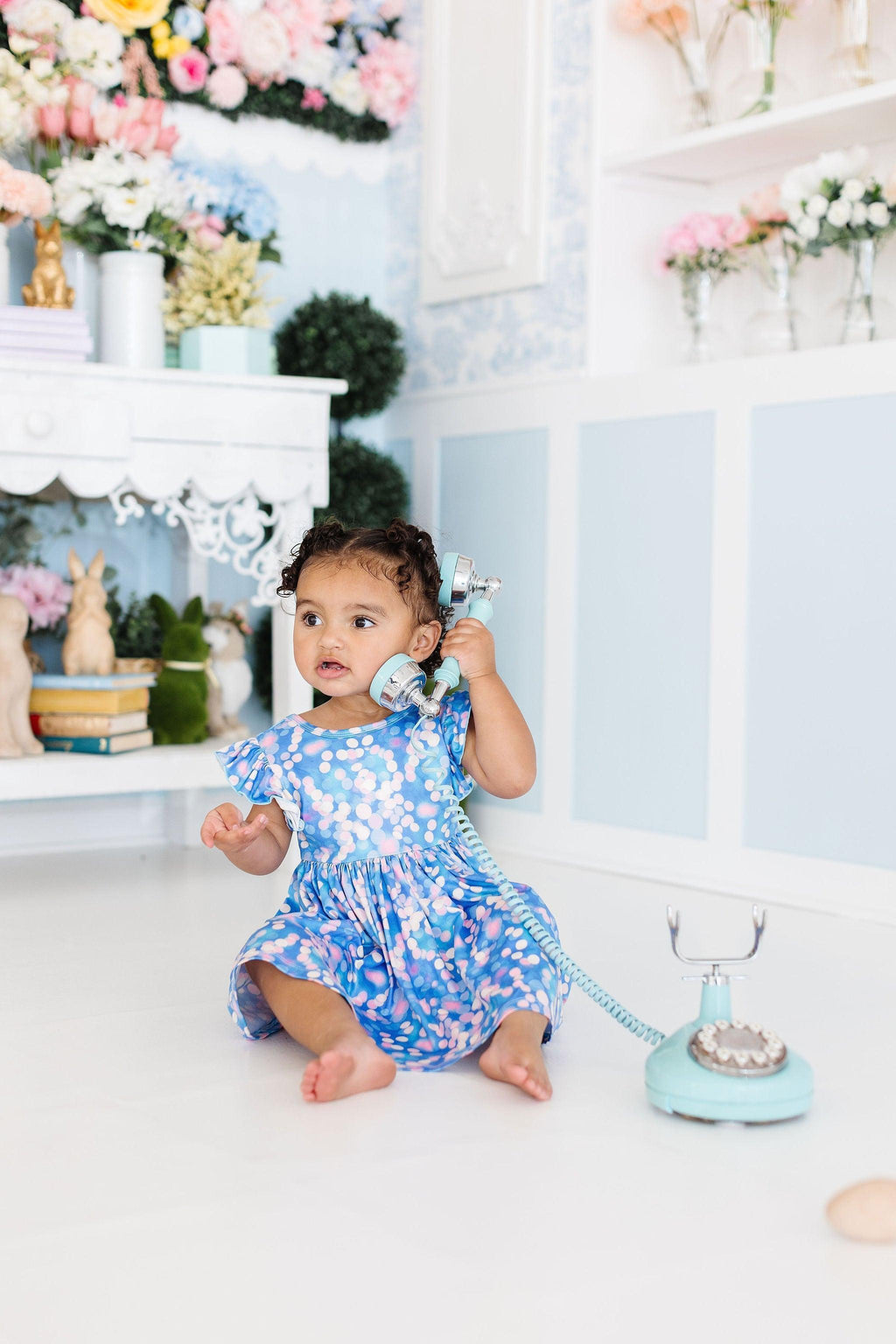 Shimmer & Shine Flutter Sleeve Twirl Dress