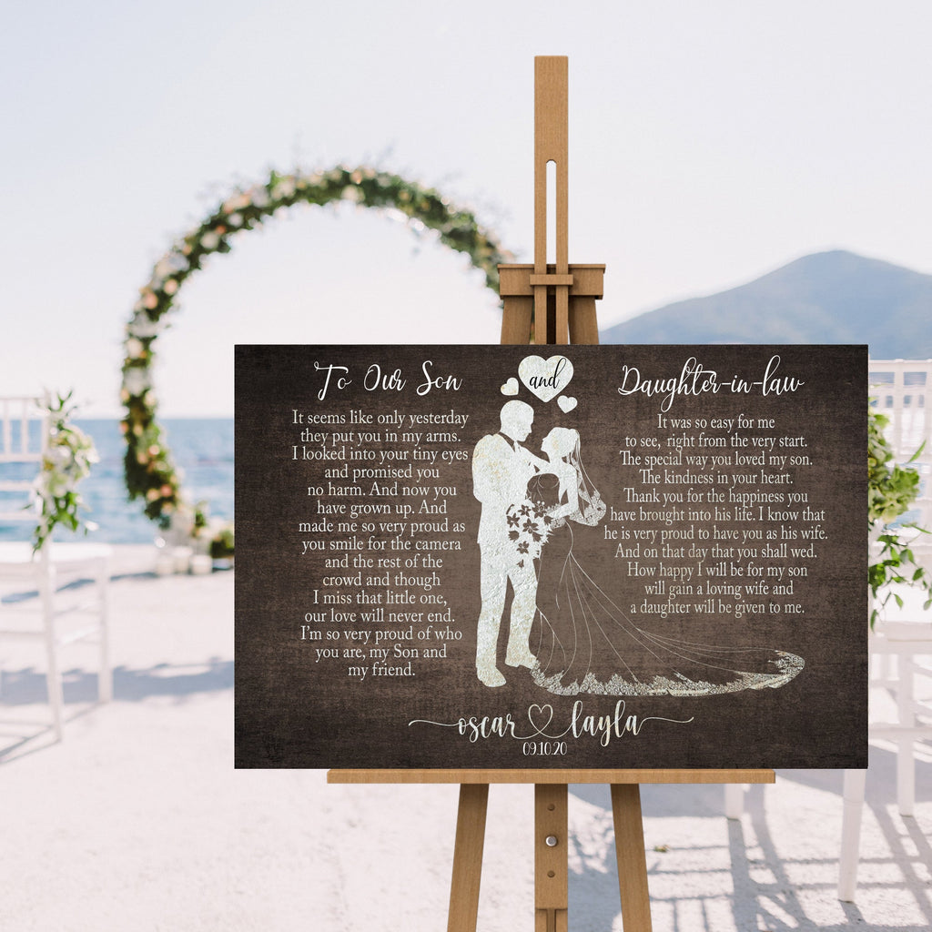 To My Son and Daughter In Law Sign