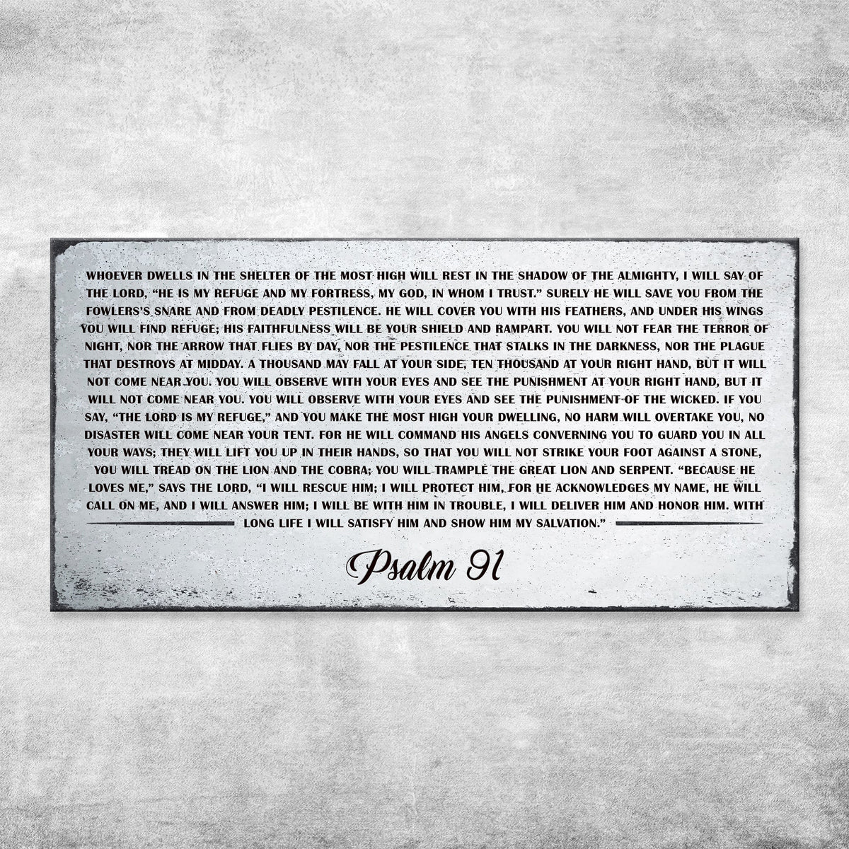 Psalm 91: 'Whoever Dwells in the Shelter of the Most High' Sign - Inspirational Christian Wall Art , Religious Decor