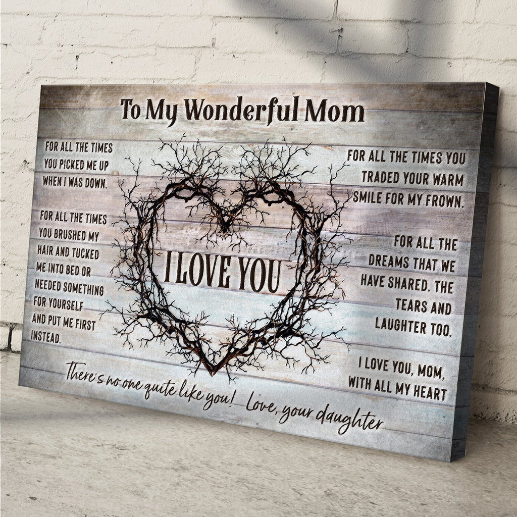 To My Wonderful Mom Happy Mother's Day Sign