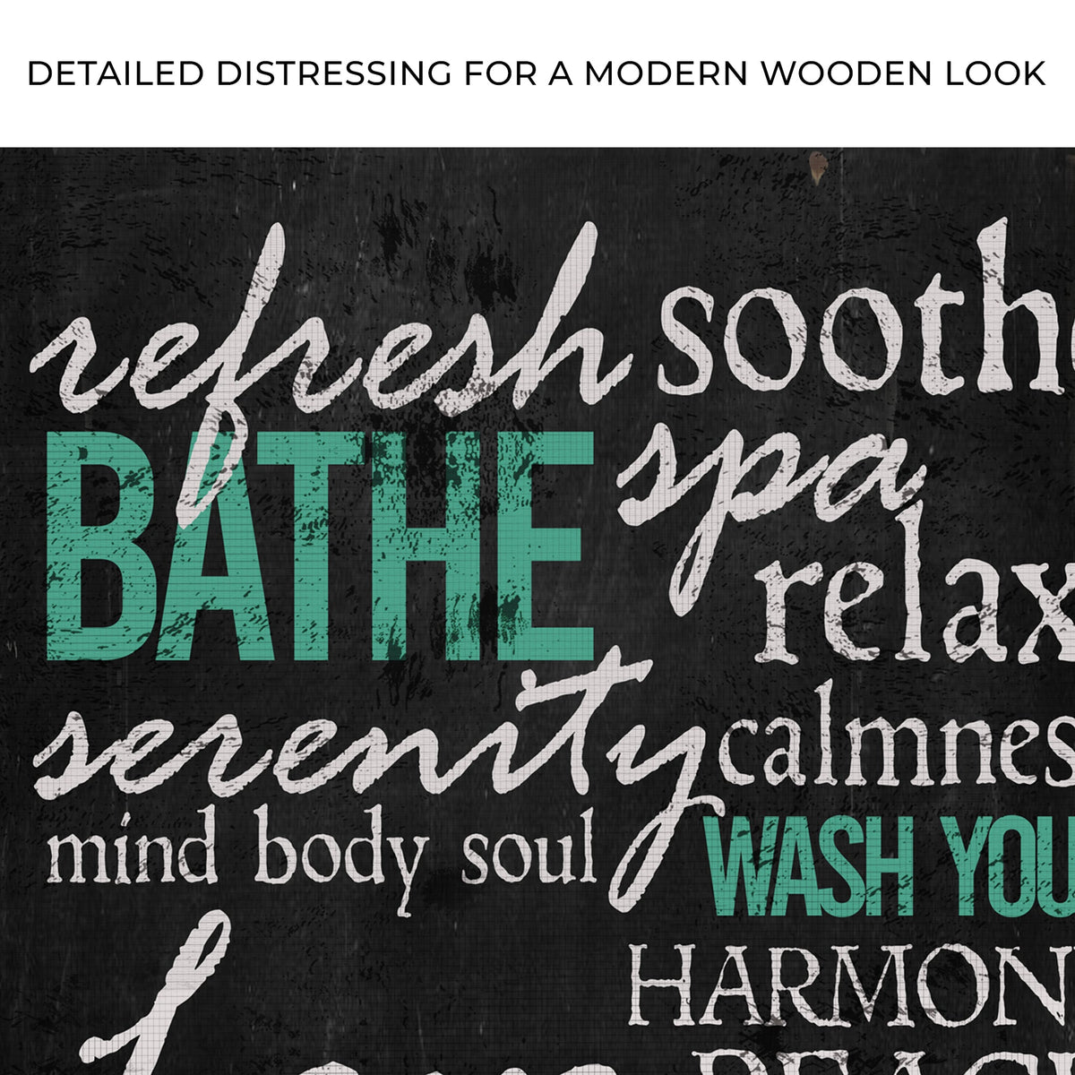 Refresh Soothe Bathe Bathroom Sign