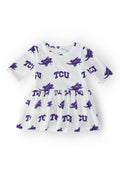 SALE TCU White Frog 3/4 Sleeve Twirl Bodysuit