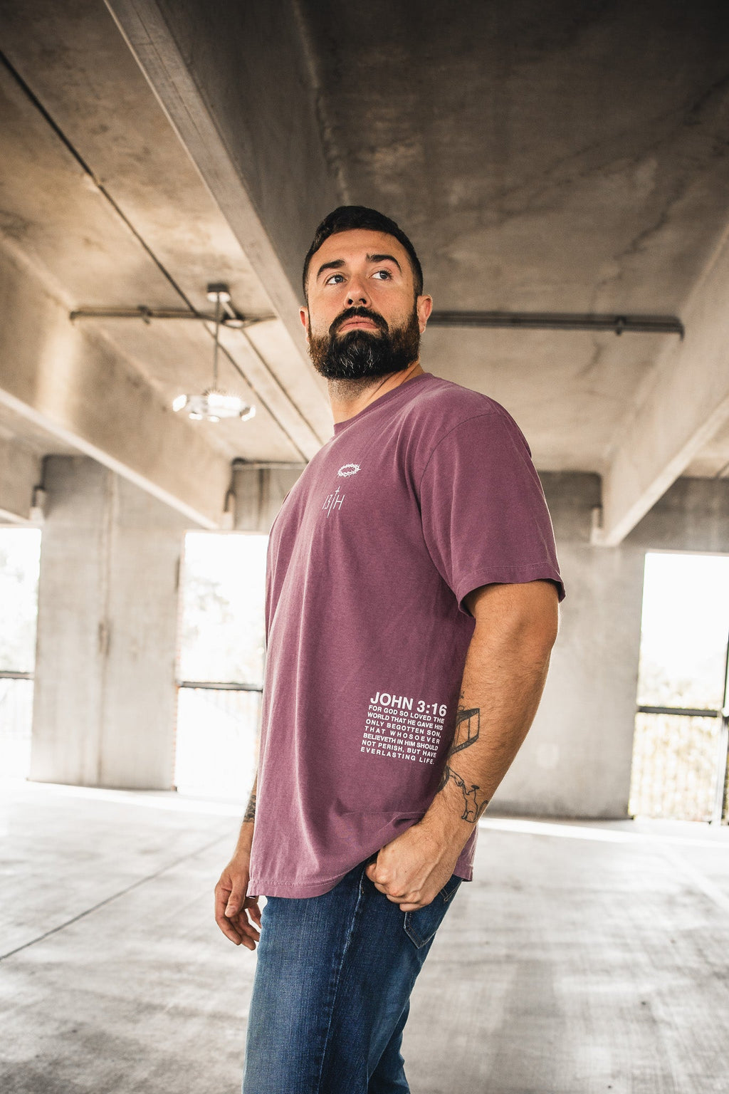 Jesus Saves Premium Tee - Berry