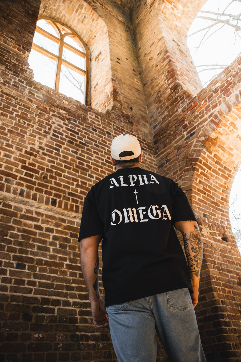 Alpha & Omega Premium Oversized Tee - Black