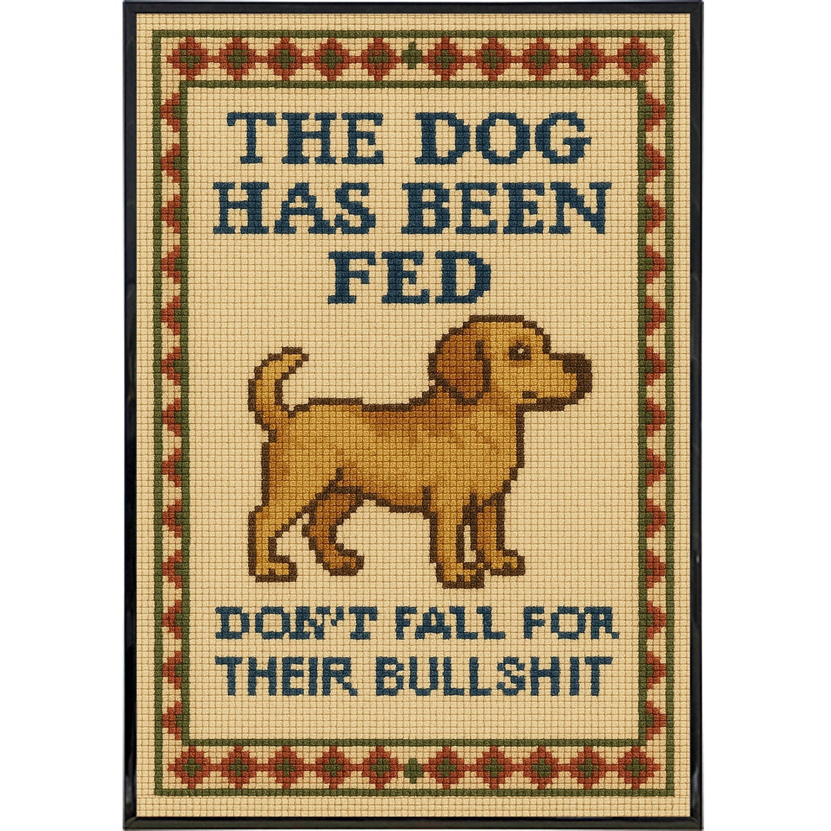 The Dog Has Been Fed Poster Print