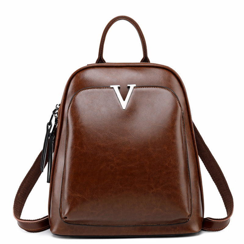 Full Grain Leather Backpack Purse, Designer Backpack, Natural Leather Fashion Backpack Gift For Her