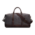 Oversized Canvas Duffle Bag with Leather Trim, Travel Bags for Men