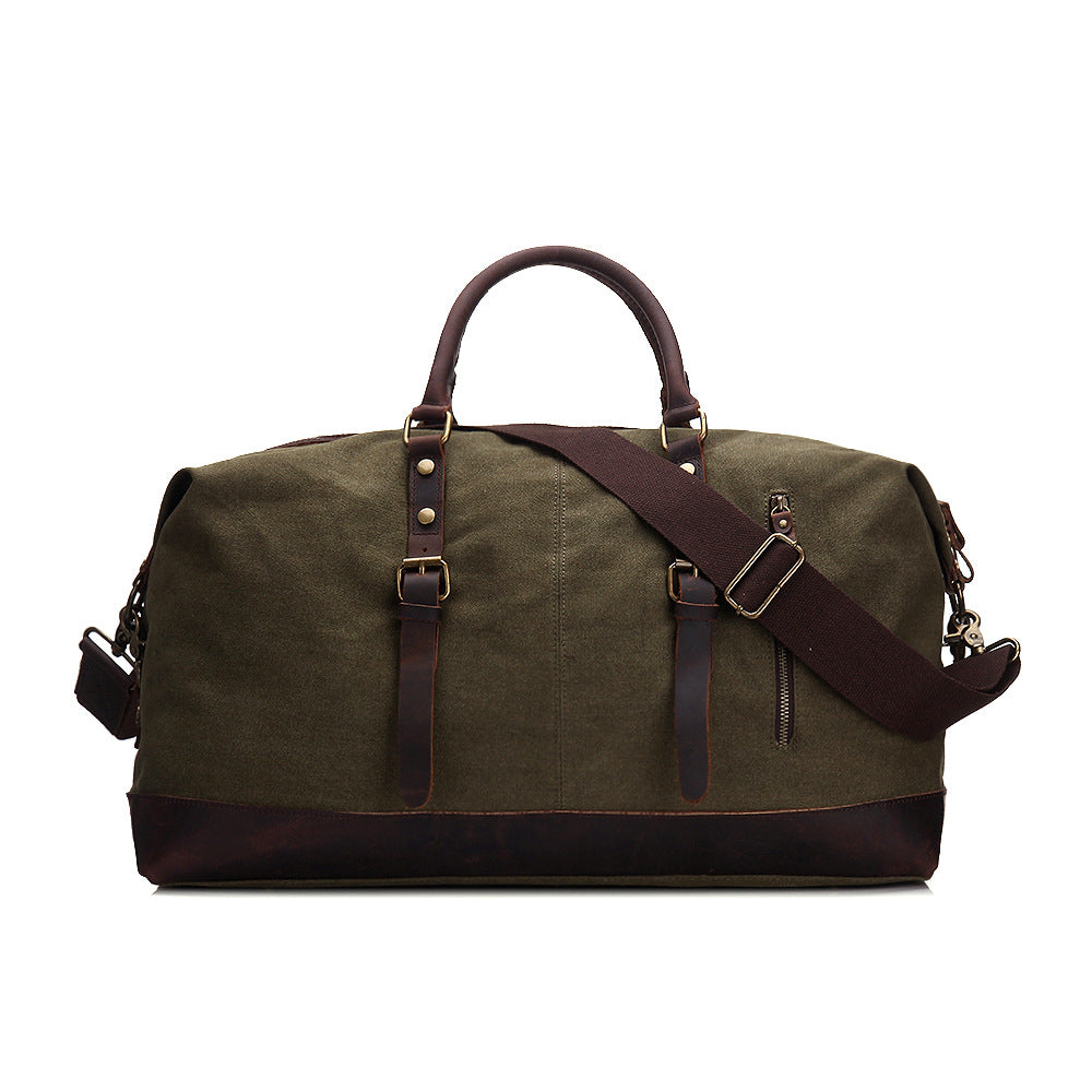 RockCow Canvas with Leather Duffle Bag, Travel Bags for Men
