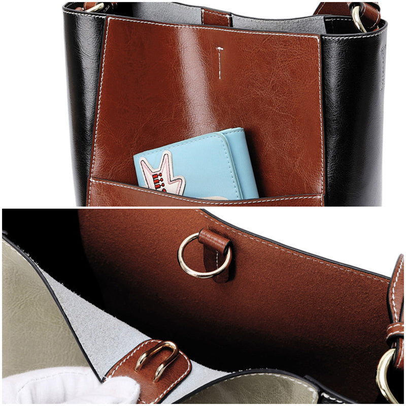 Full Grain Leather Shoulder Bag for Women, Natural Cowhide Leather Crossbody Bag, Women's Stylish Messenger Bag Shopper Bag SX3382