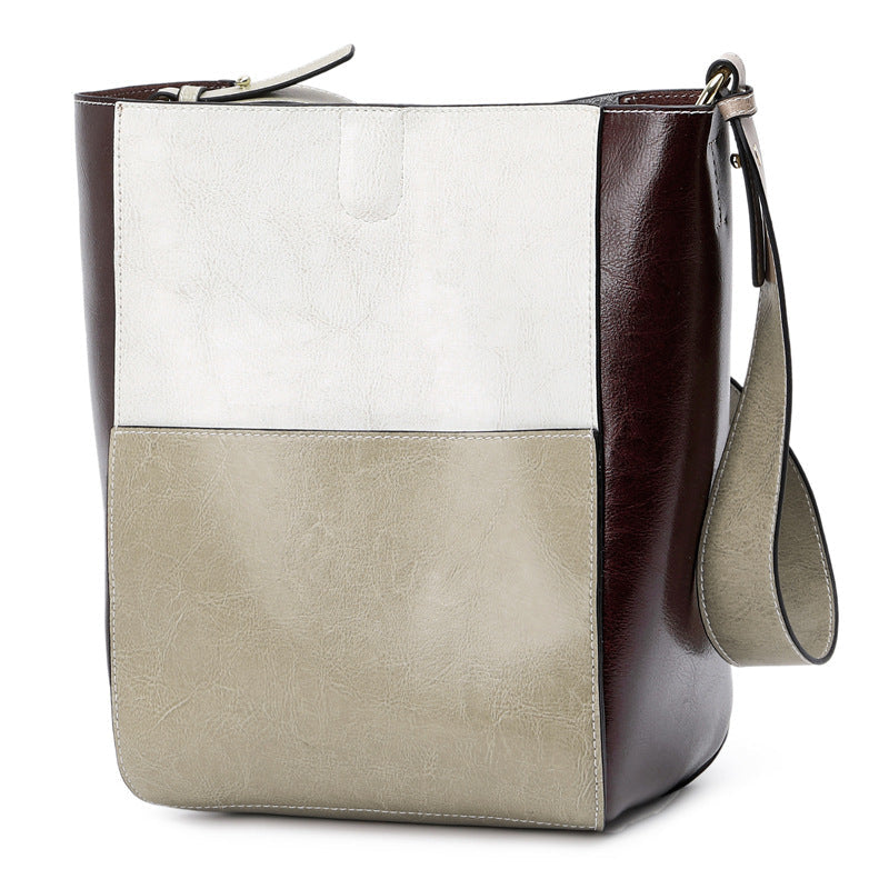 Full Grain Leather Shoulder Bag for Women, Natural Cowhide Leather Crossbody Bag, Women's Stylish Messenger Bag Shopper Bag SX3382