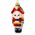 Classic and Whimsical Nutcracker Glass Christmas Ornament