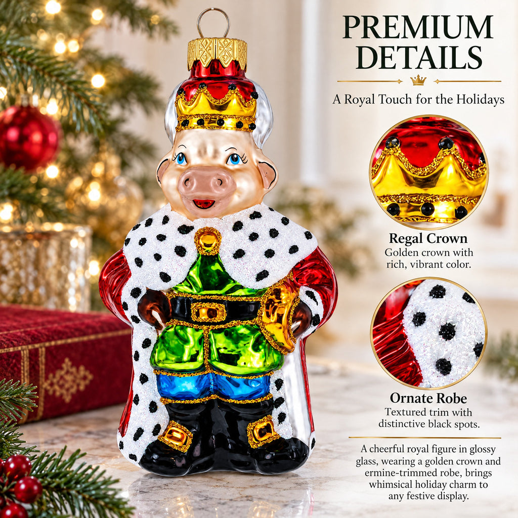 Bull the King Glass Christmas Ornament
