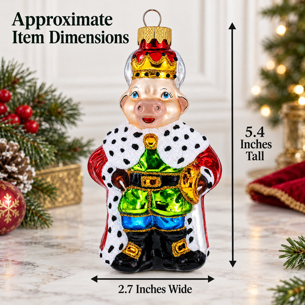Bull the King Glass Christmas Ornament