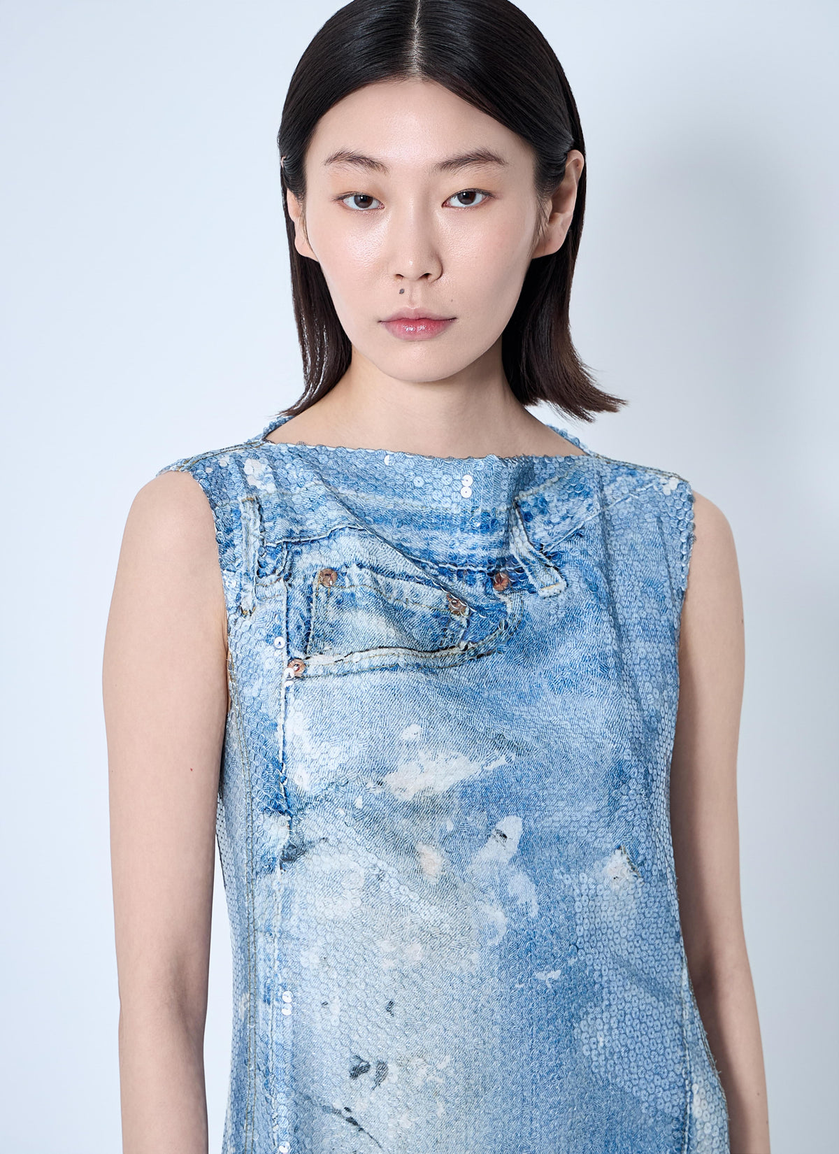 Acne Studios Women Printed Sequin Midi Dress
