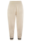 Brunello Cucinelli Women English Rib Cashmere Knit Trousers