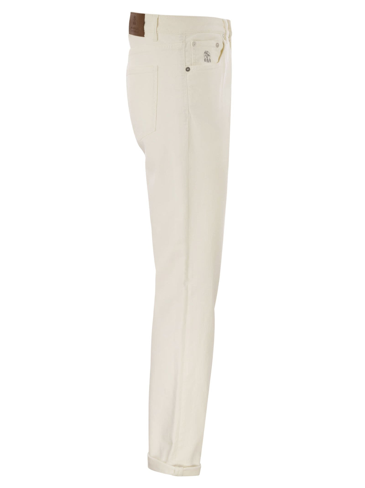Brunello Cucinelli Men Five-Pocket Traditional Fit Trousers In Light Comfort-Dyed Denim