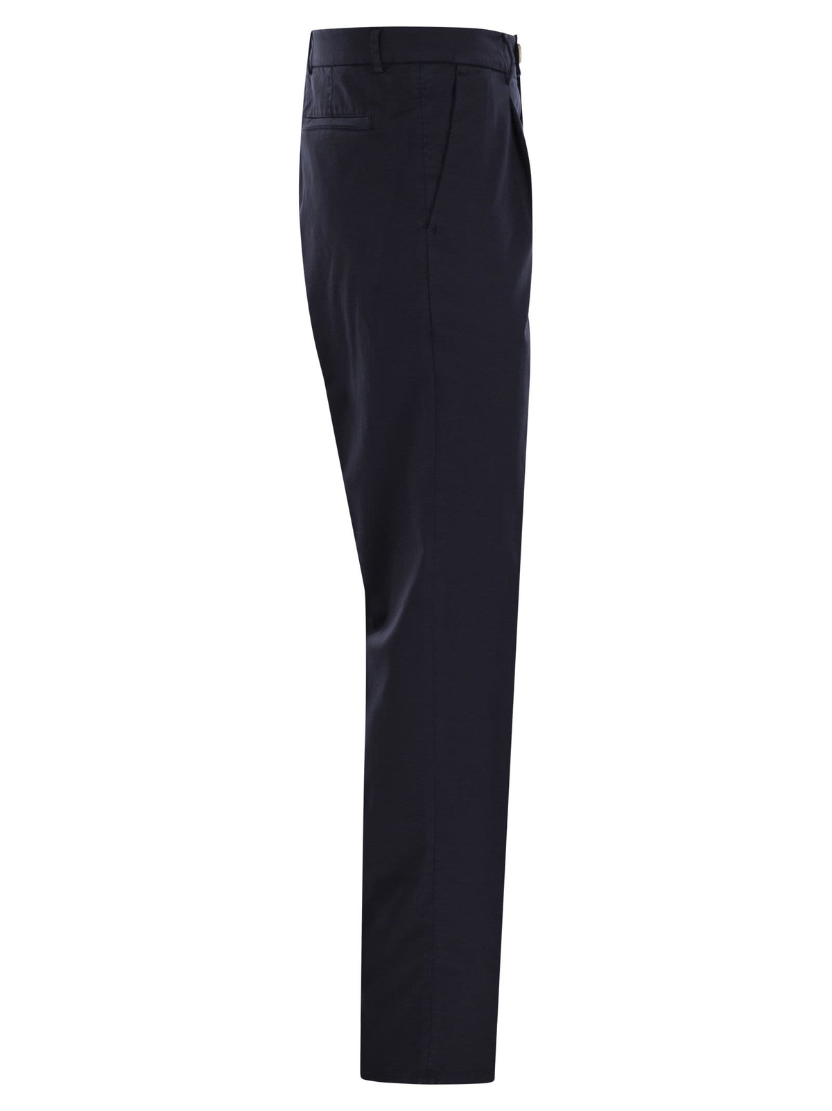 Brunello Cucinelli Men Garment-Dyed Leisure Fit Trousers In American Pima Comfort Cotton With Pleats