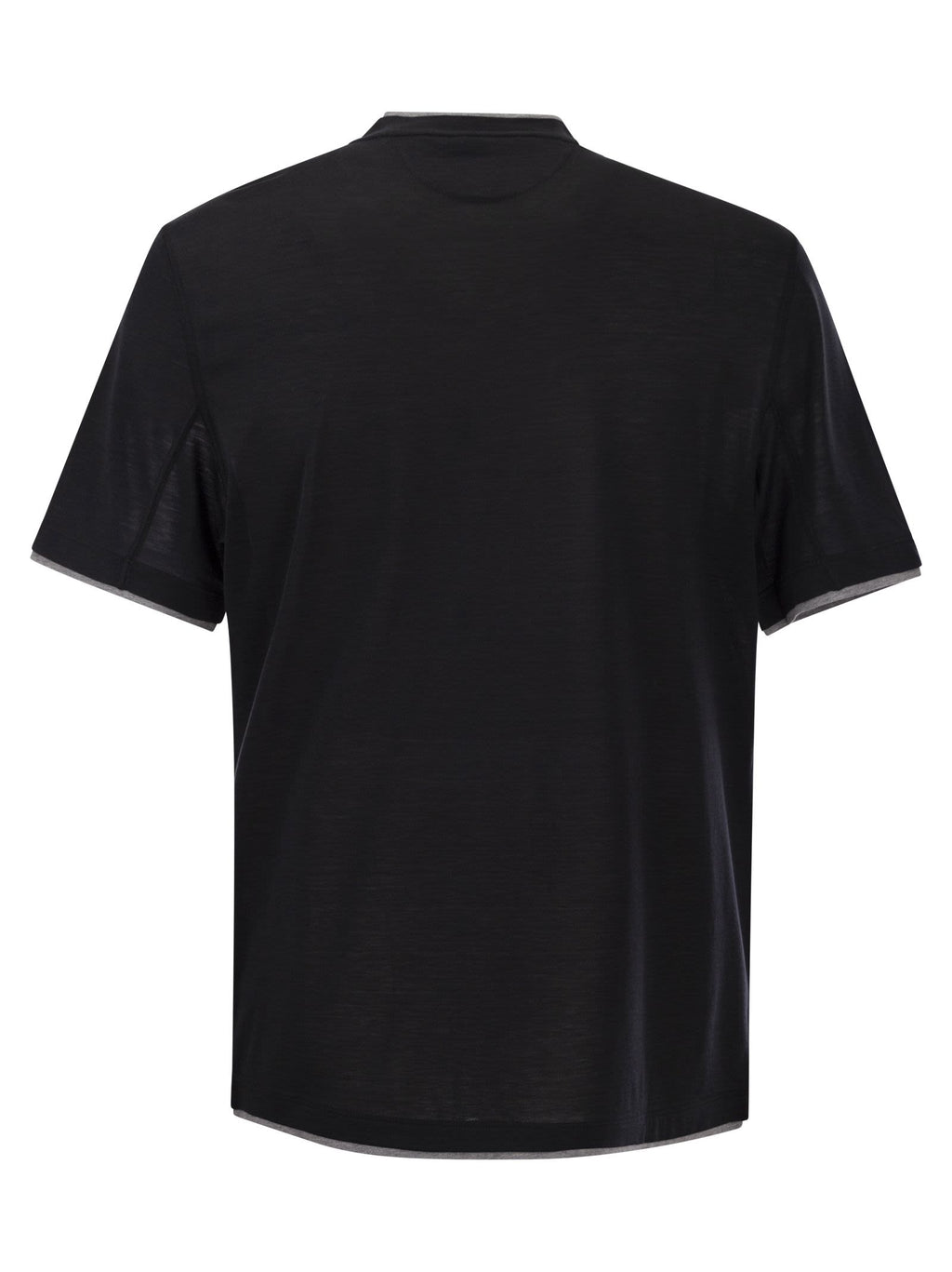 Brunello Cucinelli Men Silk And Cotton T-Shirt