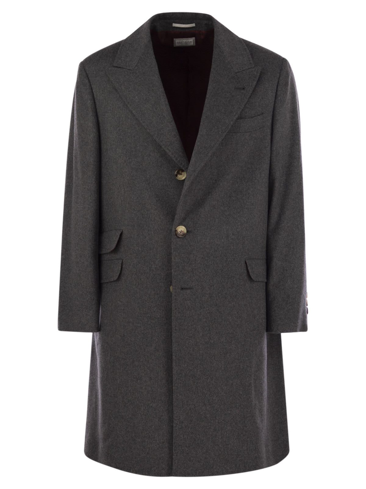 Brunello Cucinelli Men Wool And Cashmere Coat