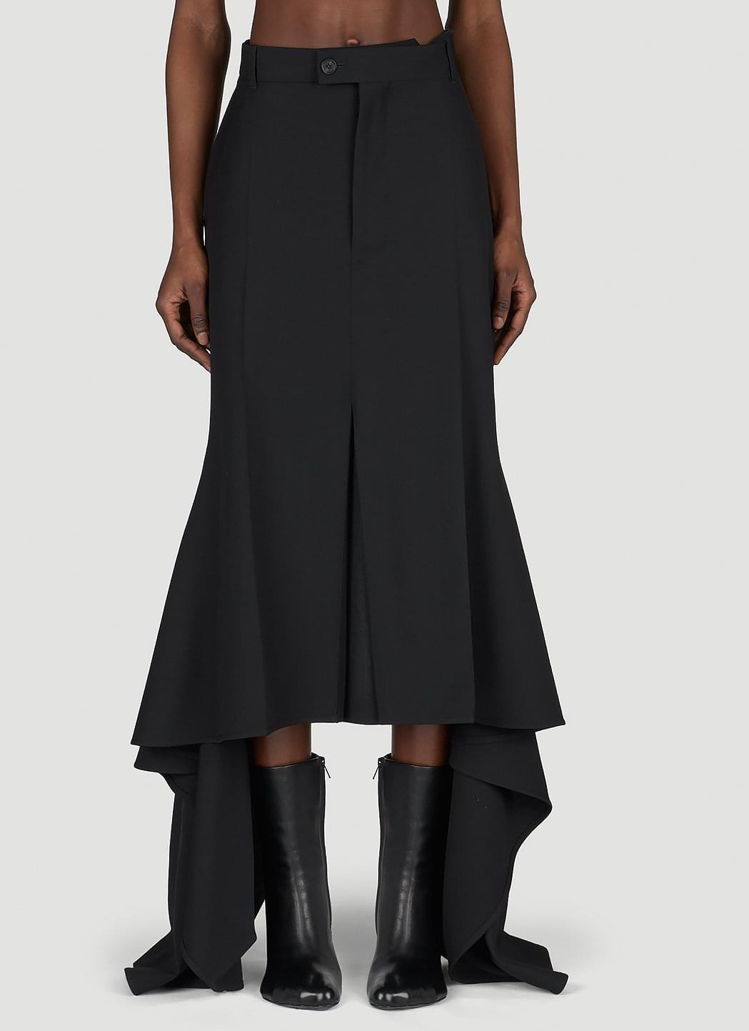 Balenciaga Women Godet Draped Skirt