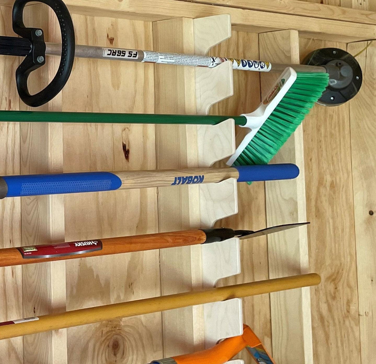 Garden Tool Organizer Rack - Stud Mounted