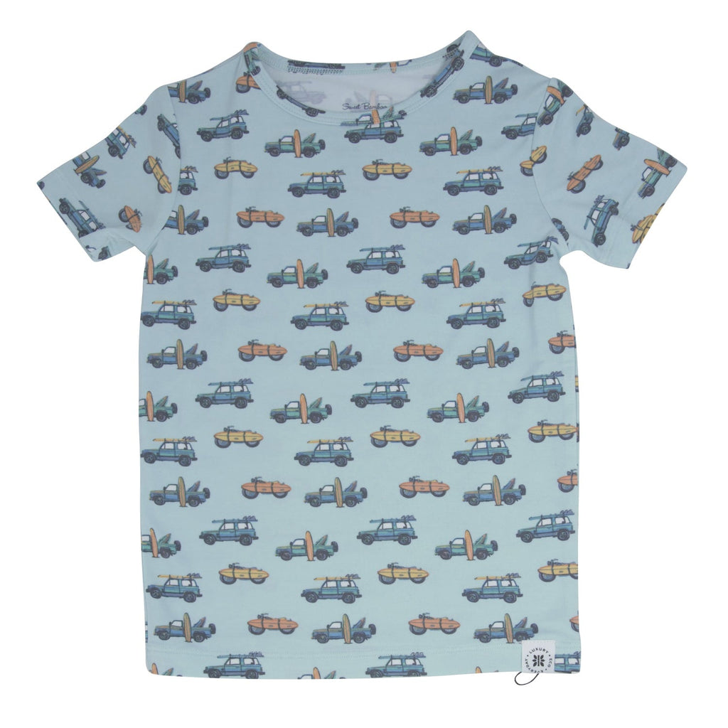 Surfing Beach Big Kid Pajama S/S