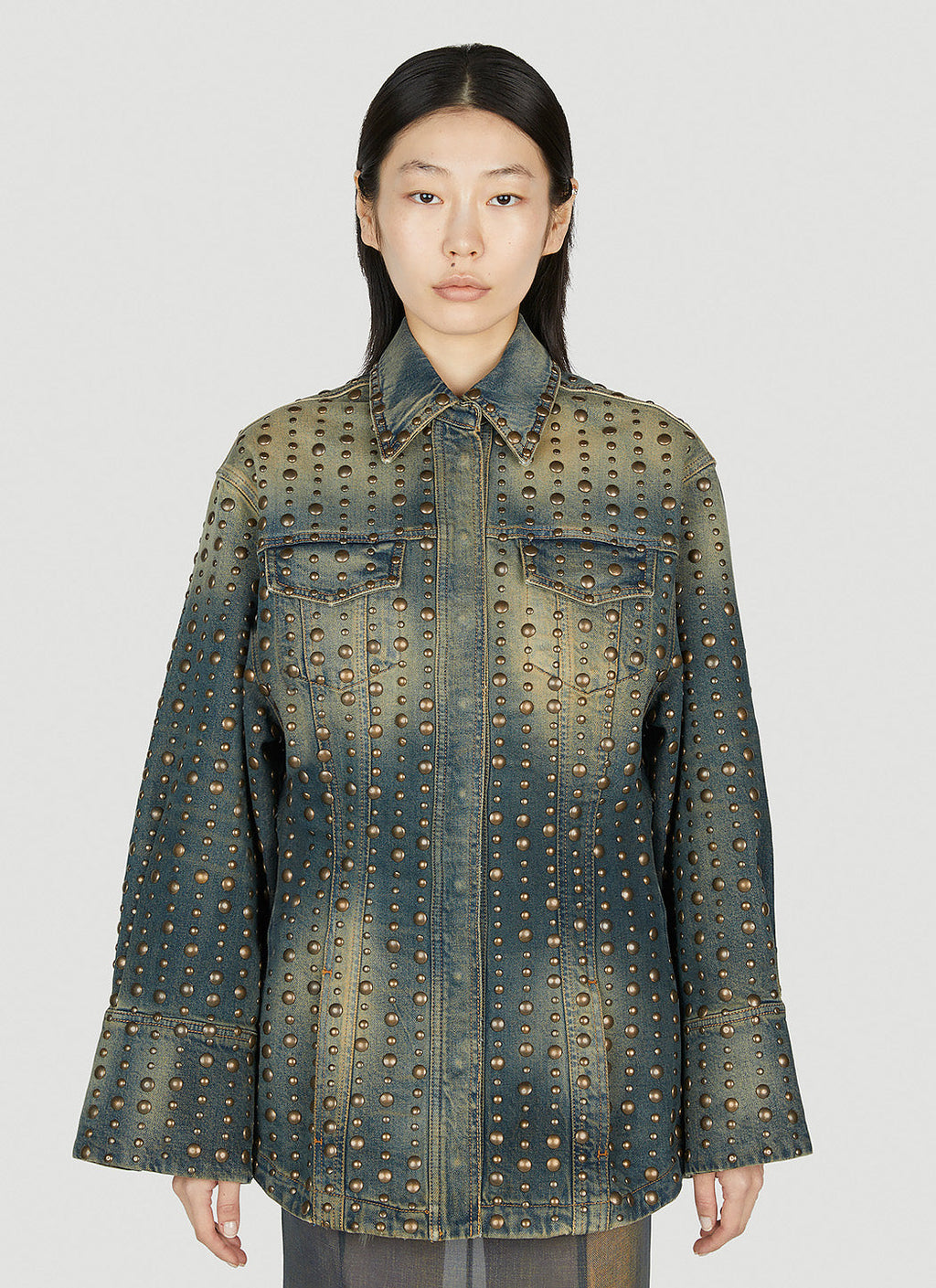 Blumarine Women Studded Denim Jacket