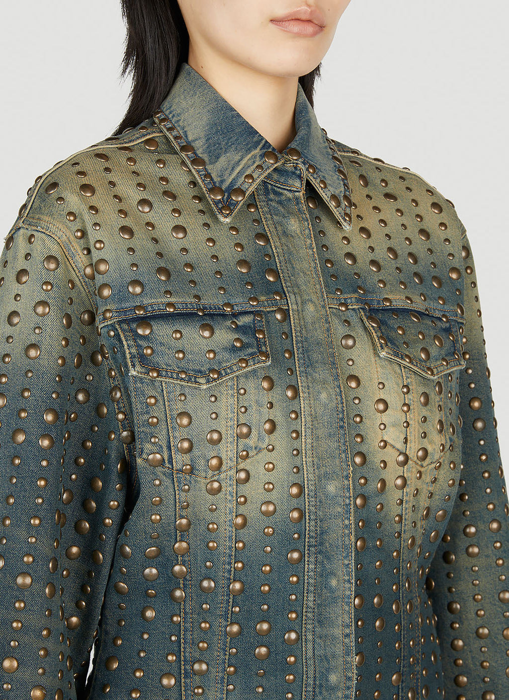Blumarine Women Studded Denim Jacket