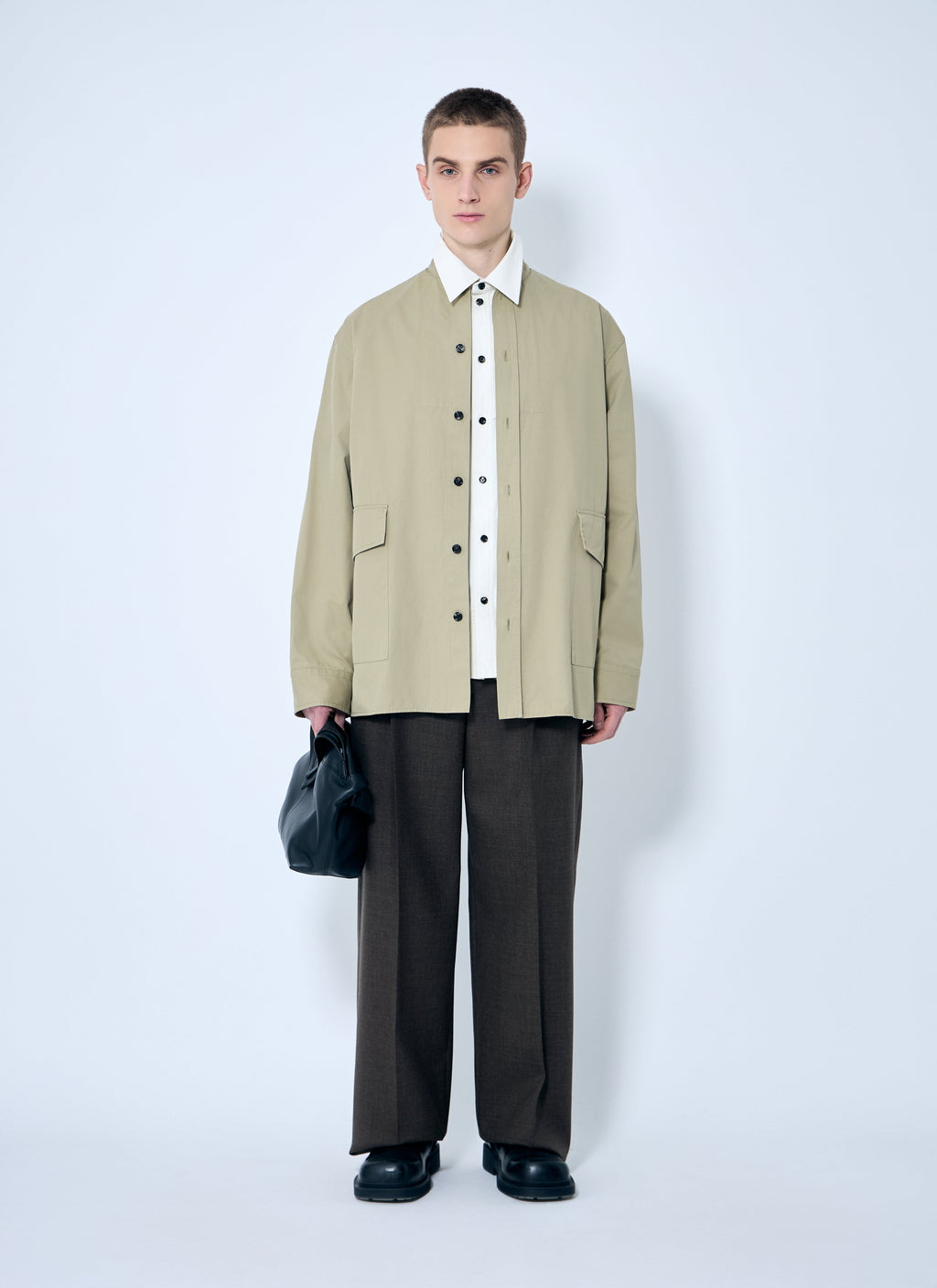 Bottega Veneta Men Light-Cotton Twill Shirt