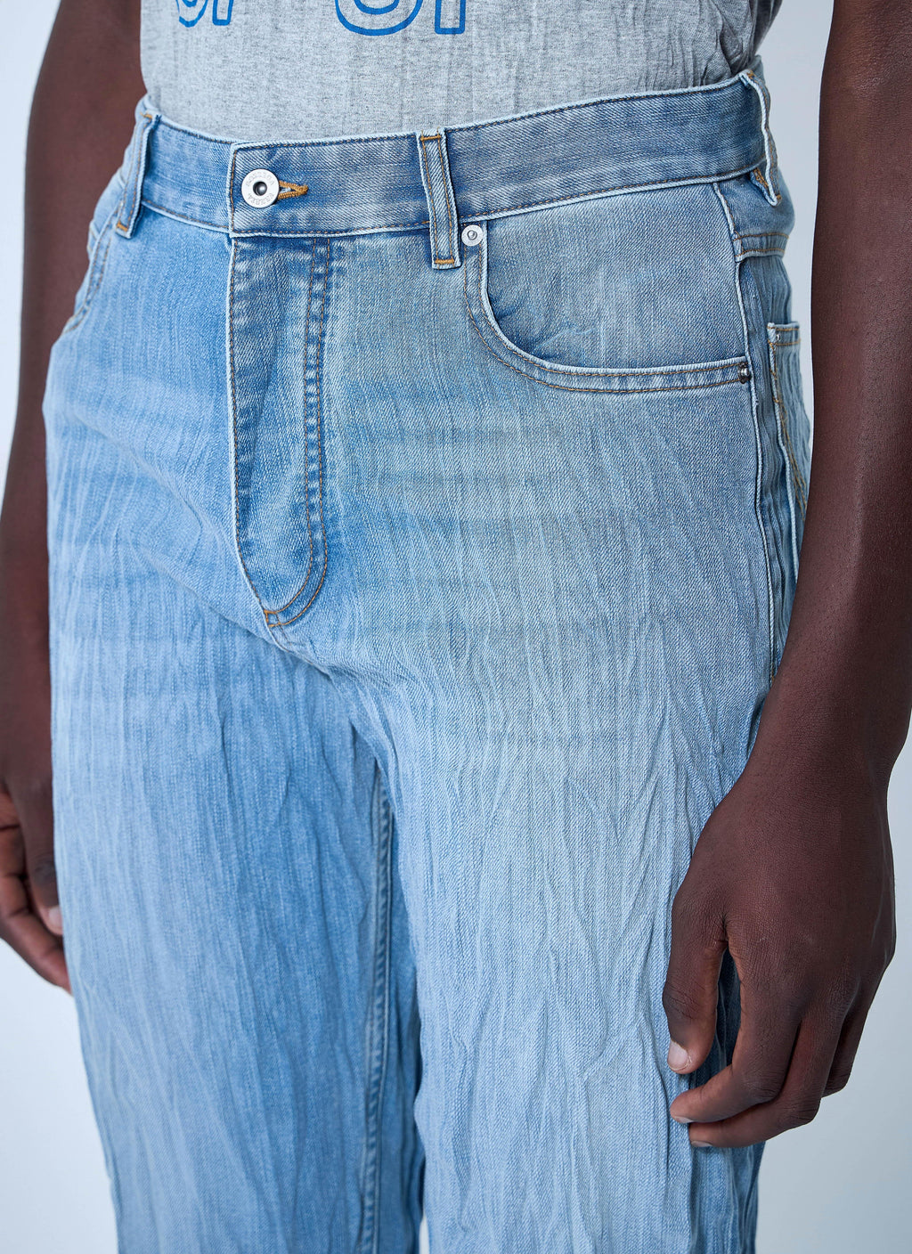 Bottega Veneta Men Crushed Jeans