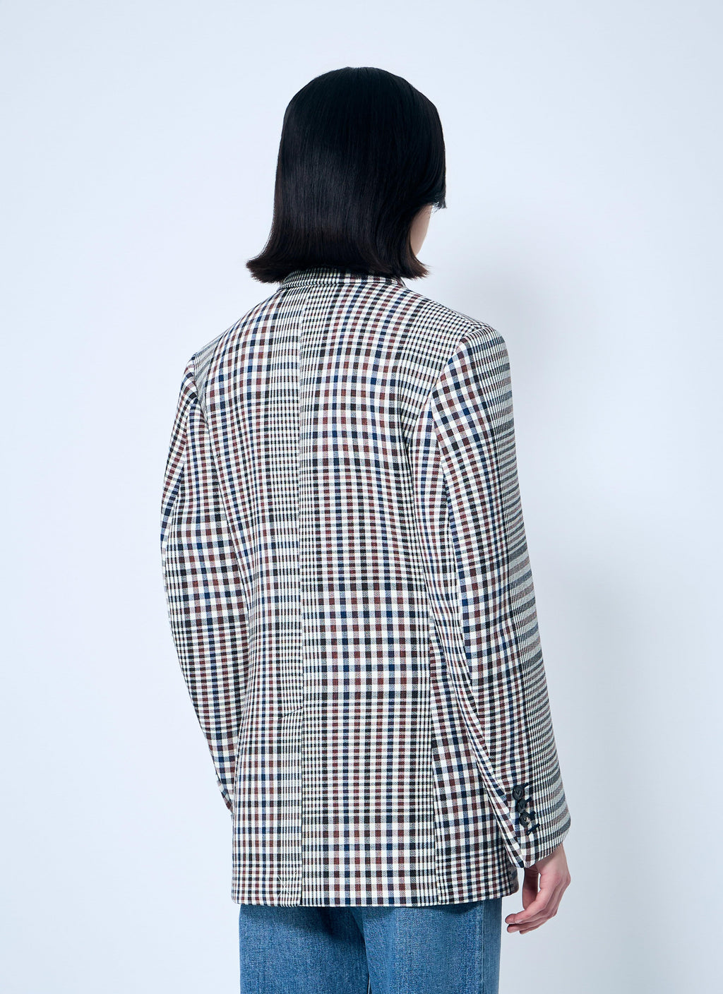 Bottega Veneta Women Structured Check-Cotton Blazer