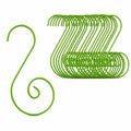 Set of 20 Green Metal Wire Spiral Christmas Ornaments Hooks Hangers S-Shaped 1.96 Inches